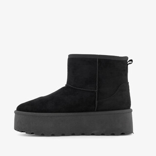 Blue Box gevoerde dames boots plateauzool zwart