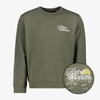 JJ REBEL heren sweater met backprint groen