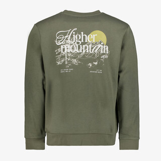 JJ REBEL heren sweater met backprint groen