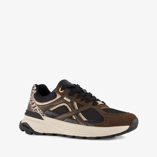 XX By Mexx dames sneakers met dierenprint bruin zwart