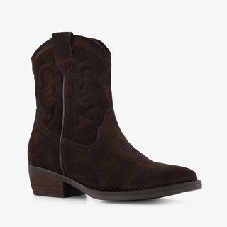 Harper suède dames western boots bruin