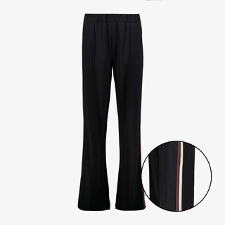 TwoDay dames wide leg broek met bies zwart