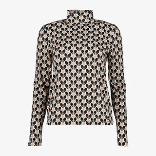 TwoDay dames coltrui met grafische bloemenprint beige