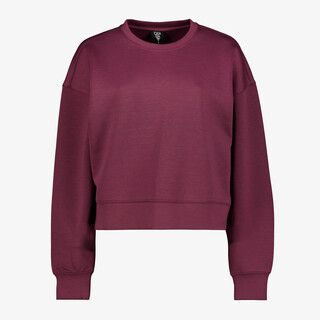 Osaga cropped dames sweater bordeauxrood