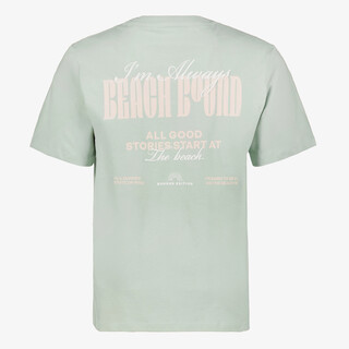 JJ REBEL heren T-shirt met backprint mintgroen
