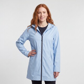 Mountain Peak lange gevoerde dames regenjas blauw