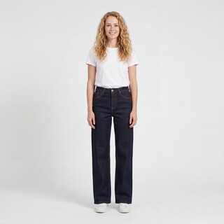 TwoDay dames wide leg jeans donkerblauw lengte 31