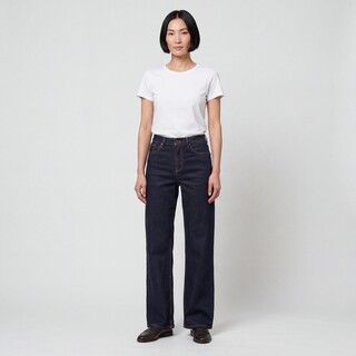 TwoDay dames wide leg jeans donkerblauw lengte 33