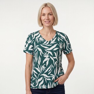 TwoDay dames top met print groen wit