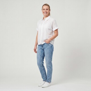 TwoDay dames blouse met broderie wit
