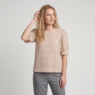 TwoDay kanten dames top beige