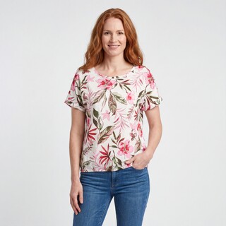 TwoDay dames top met bloemenprint wit