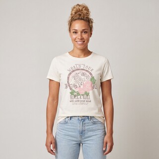 TwoDay dames T-shirt met opdruk wit