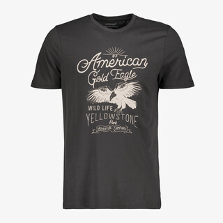 Unsigned heren T-shirt met opdruk zwart