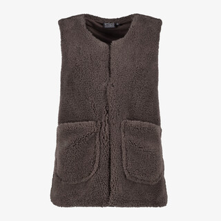 TwoDay dames teddy bodywarmer donkerbruin