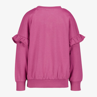TwoDay meisjes sweater met opdruk en ruches roze