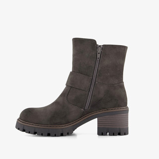 Blue Box dames biker boots met hak grijs