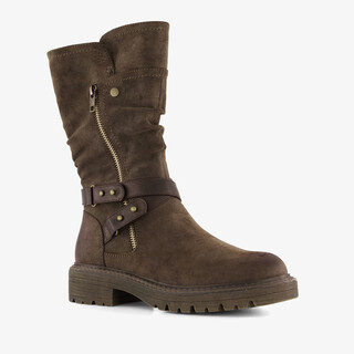 Blue Box dames bikerboots bruin