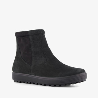 ECCO Classic Tred mid-cut leren dames boots zwart