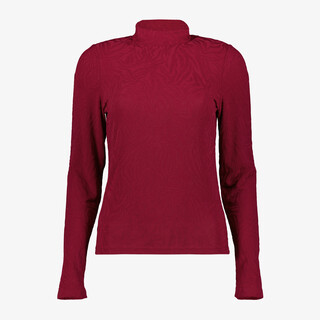 TwoDay dames top met lange mouwen bordeauxrood