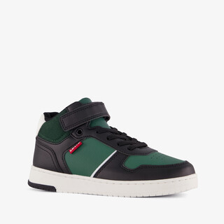 Levi’s Kick Mid hoge jongens sneakers zwart groen