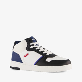 Levi's Kick Mid hoge jongens sneakers wit zwart