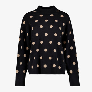 TwoDay dames trui met stippen zwart beige