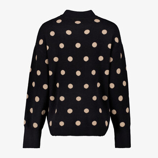 TwoDay dames trui met stippen zwart beige