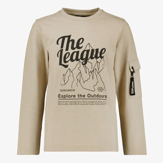 Unsigned jongen shirt met opdruk beige