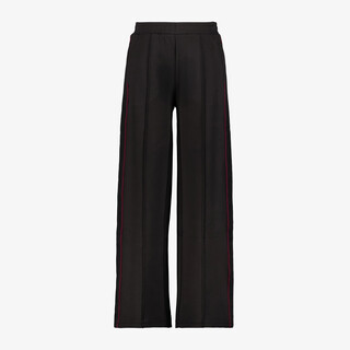 MyWay meisjes wide leg pantalon met bies zwart bordeaux