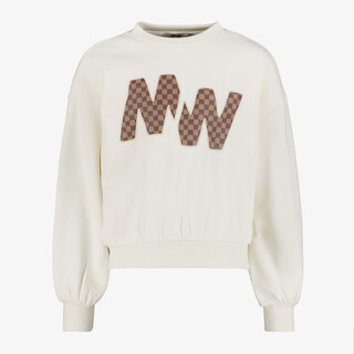 MyWay meisjes sweater met tekstopdruk wit