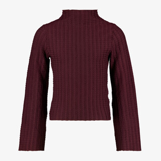 MyWay meisjes top met structuur bordeaux rood