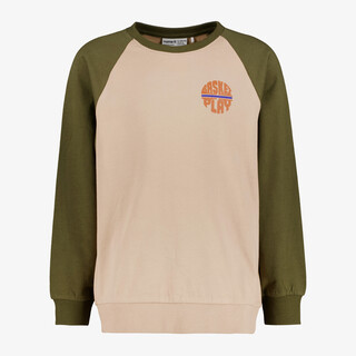 Name It Vildar jongens sweater beige groen