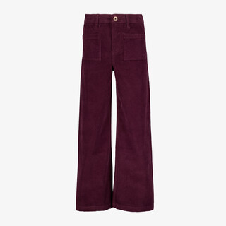 TwoDay wide leg meisjes corduroy broek bordeaux rood