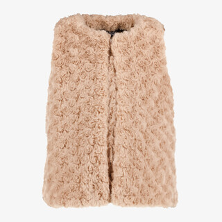 TwoDay furry meisjes gilet lichtbruin