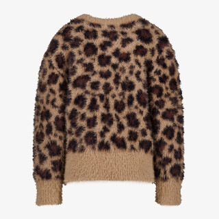 TwoDay meisjes trui met panterprint bruin