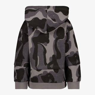 Unsigned jongens hoodie met camouflageprint zwart