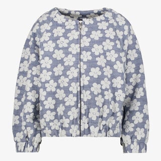 TwoDay meisjes bomberjack met bloemenprint lichtblauw