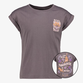 TwoDay meisjes T-shirt met backprint grijs