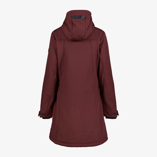 Kjelvik lange dames softshell jas bordeauxrood