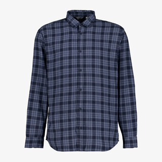 JJ Rebel heren overhemd geruit blauw