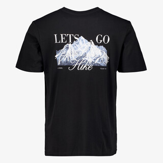 JJ Rebel heren T-shirt met backprint zwart