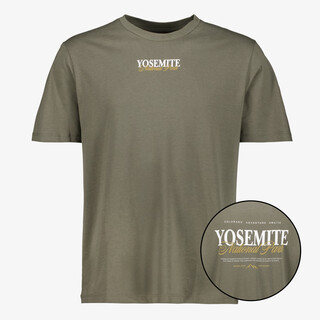 JJ Rebel heren T-shirt met backprint groen