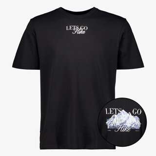JJ Rebel heren T-shirt met backprint zwart