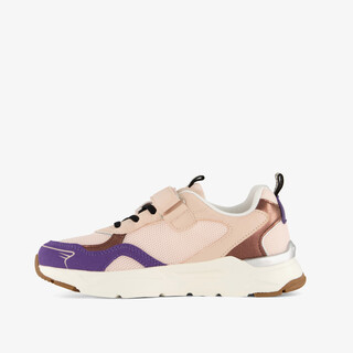 Blue Box meisjes sneakers beige paars