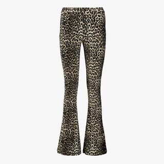 TwoDay dames flared broek met panterprint bruin