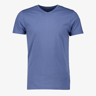 Unsigned heren T-shirt blauw met V hals