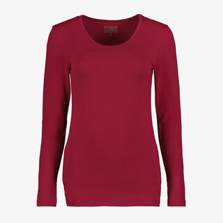 TwoDay dames basic longsleeve shirt bordeauxrood