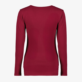 TwoDay dames basic longsleeve shirt bordeauxrood