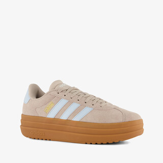 Adidas VL Court Bold suede dames sneakers beige